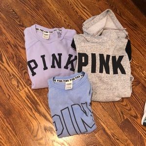 Pink sweatshirts